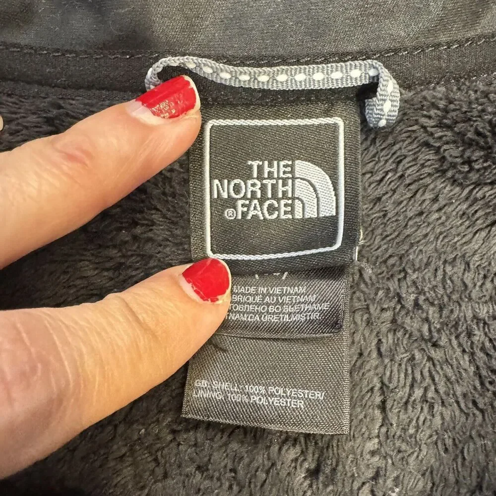 The North Face black soft fleece, zip jacket Girls Size 18 XL